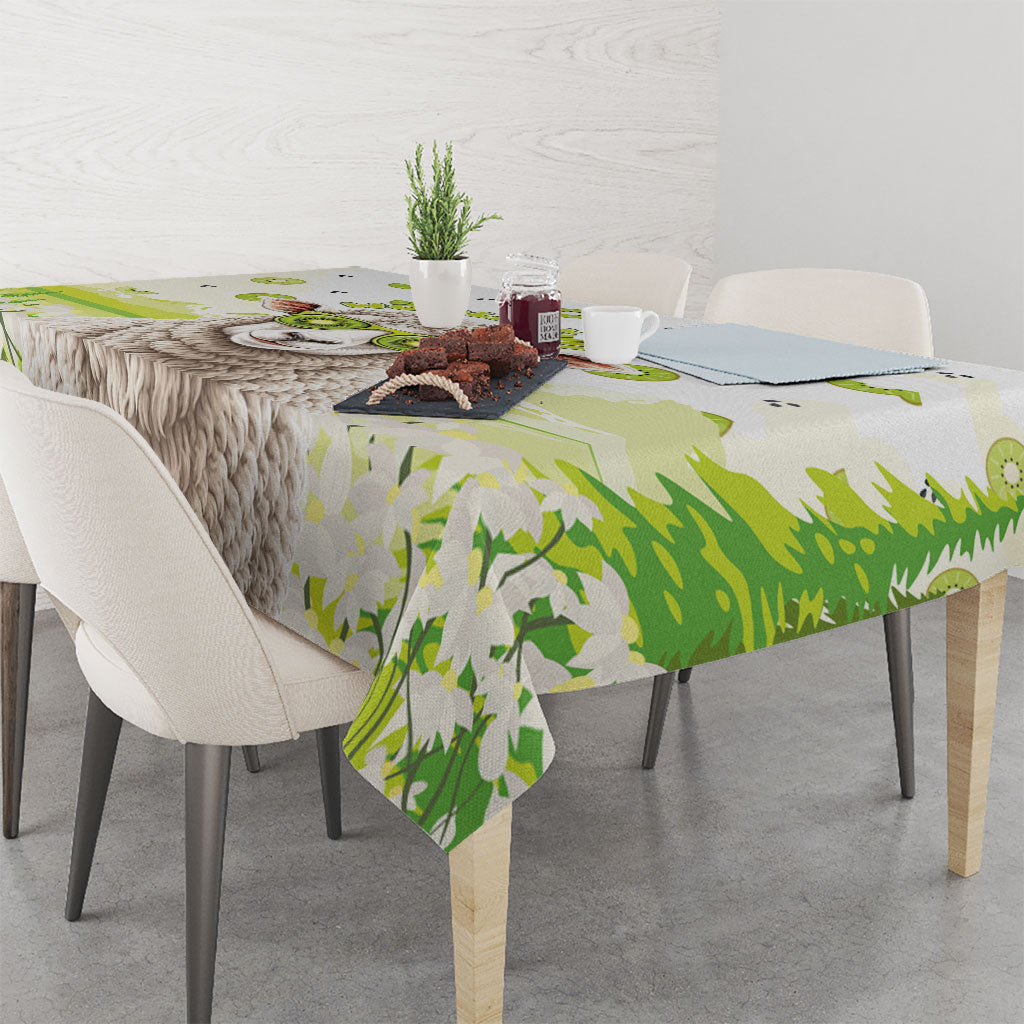 New Zealand Funny Woolly Kiwi Sheep Tablecloth LT05 - Polynesian Pride