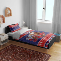 Samoa Christmas Bedding Set Samoan Santa Claus Manuia Le Kerisimasi