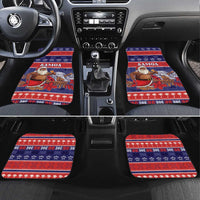 Samoa Christmas Car Mats Samoan Santa Claus Manuia Le Kerisimasi LT05 Set 4pcs Blue - Polynesian Pride
