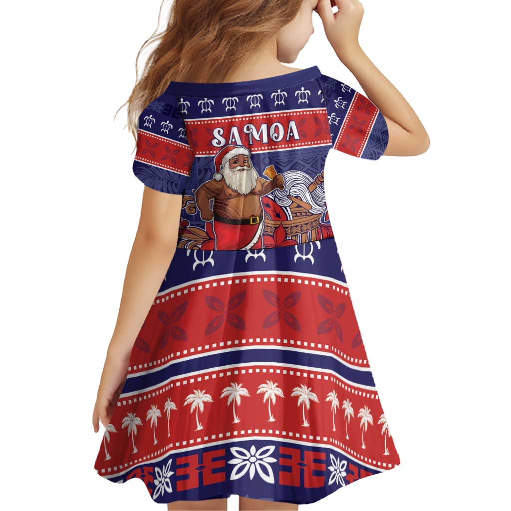 Samoa Christmas Family Matching Off Shoulder Short Dress and Hawaiian Shirt Samoan Santa Claus Manuia Le Kerisimasi LT05 - Polynesian Pride