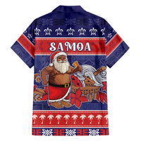 Samoa Christmas Family Matching Off Shoulder Short Dress and Hawaiian Shirt Samoan Santa Claus Manuia Le Kerisimasi LT05 - Polynesian Pride