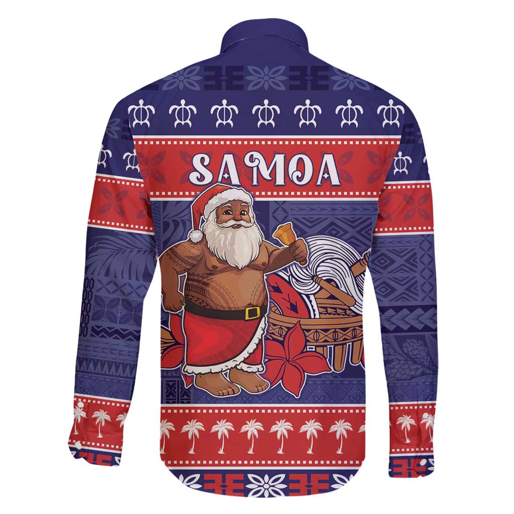 Samoa Christmas Family Matching Off Shoulder Short Dress and Hawaiian Shirt Samoan Santa Claus Manuia Le Kerisimasi LT05 - Polynesian Pride