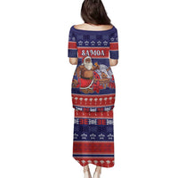 Samoa Christmas Family Matching Puletasi and Hawaiian Shirt Samoan Santa Claus Manuia Le Kerisimasi LT05 - Polynesian Pride