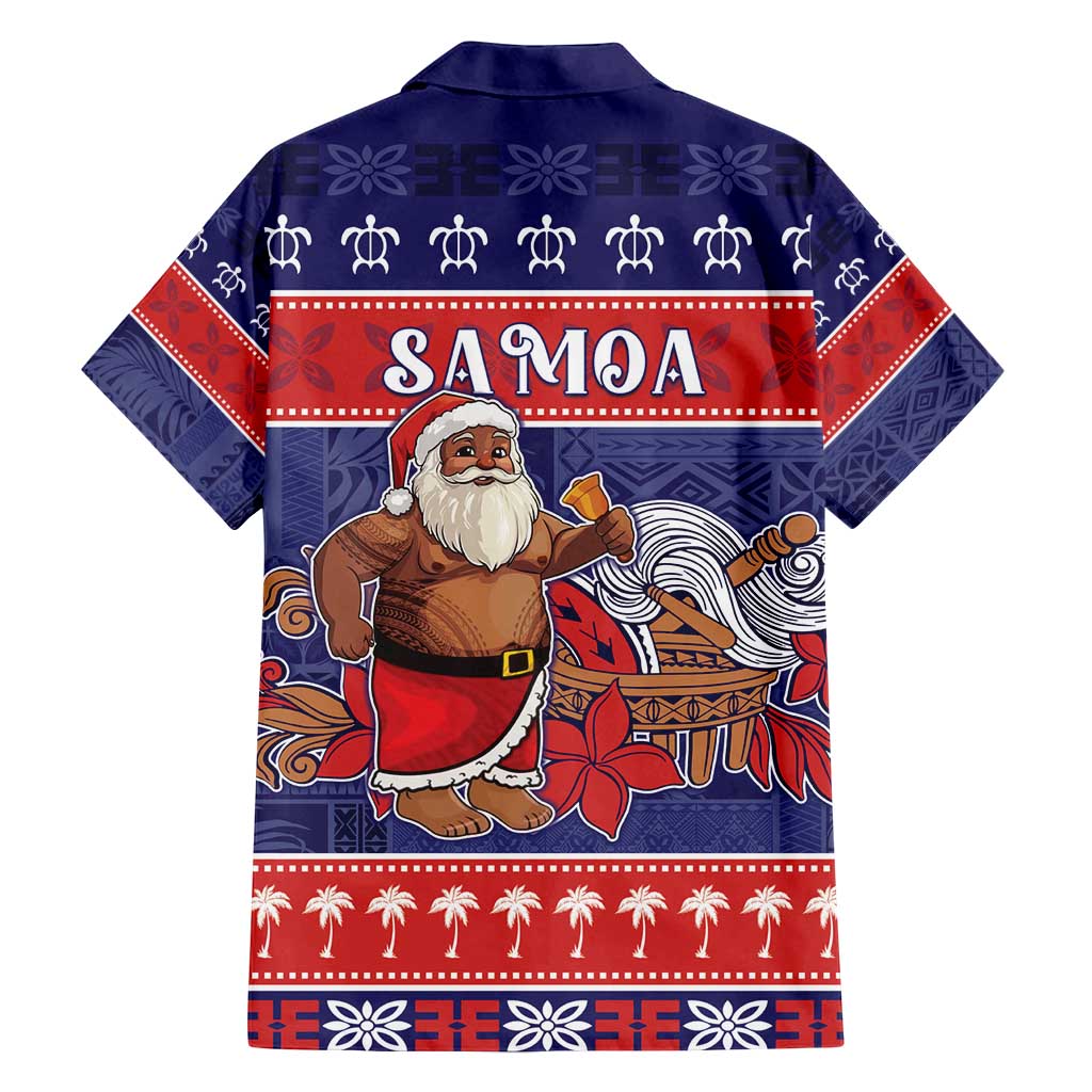 Samoa Christmas Family Matching Summer Maxi Dress and Hawaiian Shirt Samoan Santa Claus Manuia Le Kerisimasi LT05 - Polynesian Pride