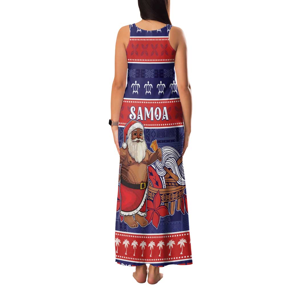 Samoa Christmas Family Matching Tank Maxi Dress and Hawaiian Shirt Samoan Santa Claus Manuia Le Kerisimasi LT05 - Polynesian Pride