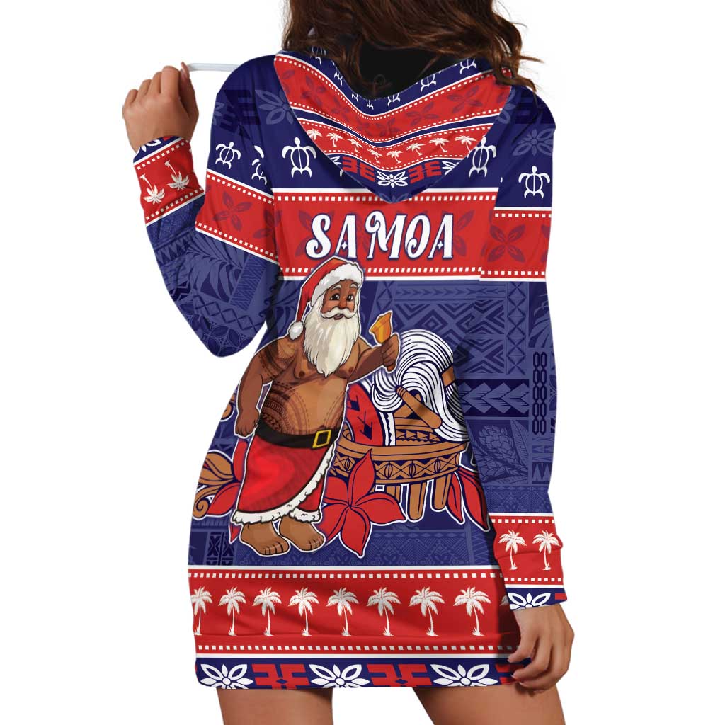 Samoa Christmas Hoodie Dress Samoan Santa Claus Manuia Le Kerisimasi LT05 - Polynesian Pride