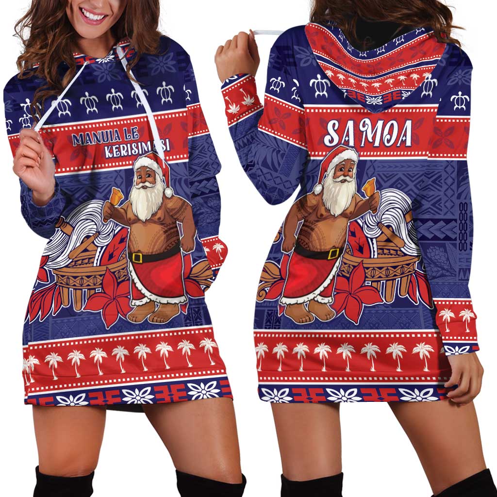 Samoa Christmas Hoodie Dress Samoan Santa Claus Manuia Le Kerisimasi LT05 - Polynesian Pride