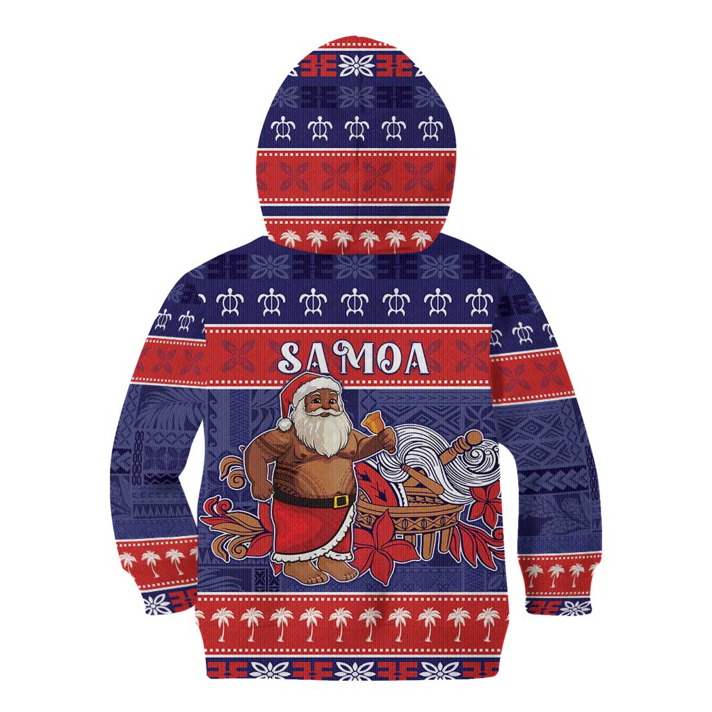 Samoa Christmas Kid Hoodie Samoan Santa Claus Manuia Le Kerisimasi