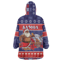 Samoa Christmas Wearable Blanket Hoodie Samoan Santa Claus Manuia Le Kerisimasi LT05 - Polynesian Pride