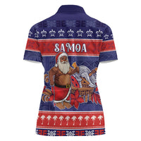 Samoa Christmas Women Polo Shirt Samoan Santa Claus Manuia Le Kerisimasi LT05 - Polynesian Pride