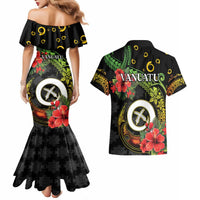 Love Vanuatu Christmas Couples Matching Mermaid Dress and Hawaiian Shirt God Yumi Polynesian Tribal Pattern LT05 - Polynesian Pride