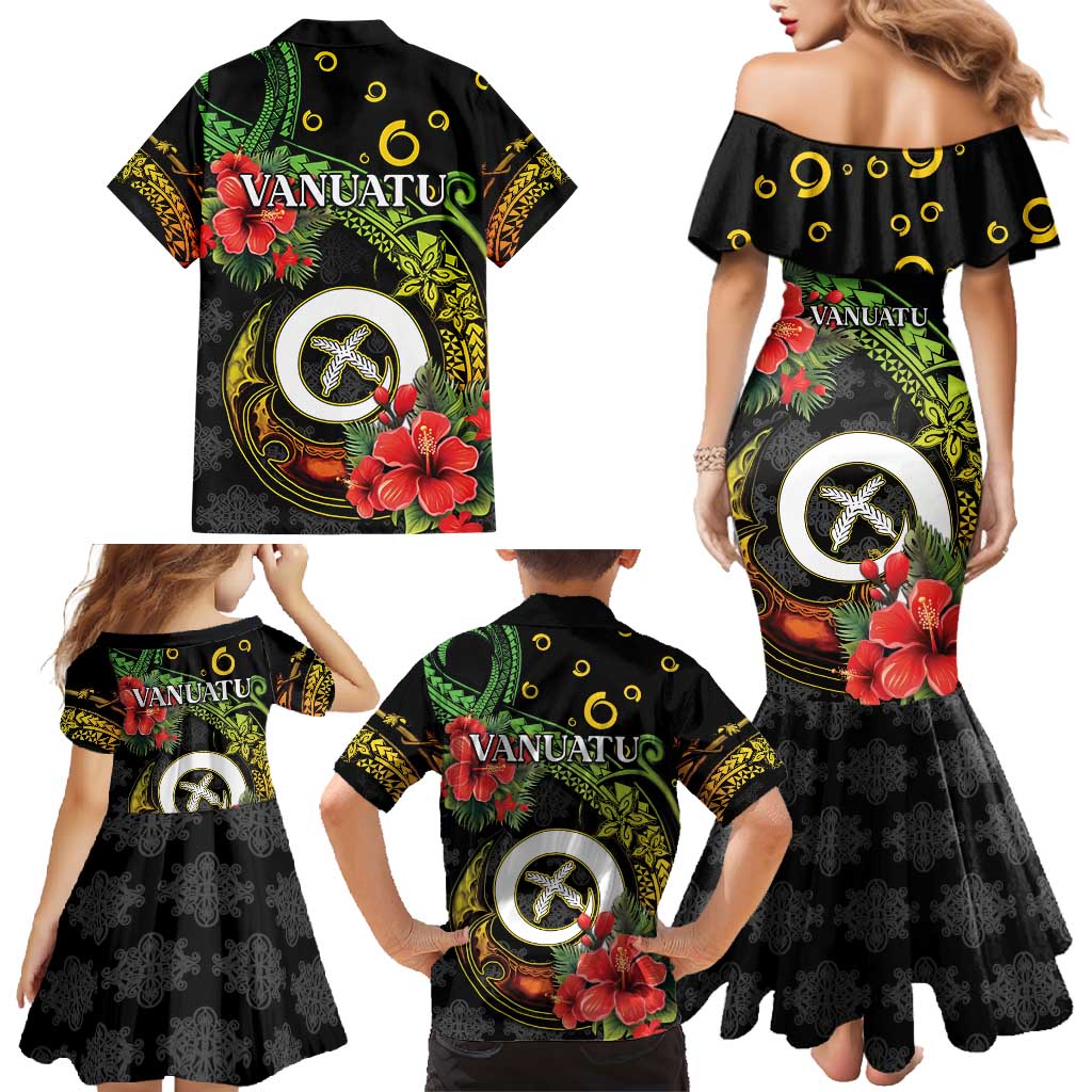Love Vanuatu Christmas Family Matching Mermaid Dress and Hawaiian Shirt God Yumi Polynesian Tribal Pattern LT05 - Polynesian Pride