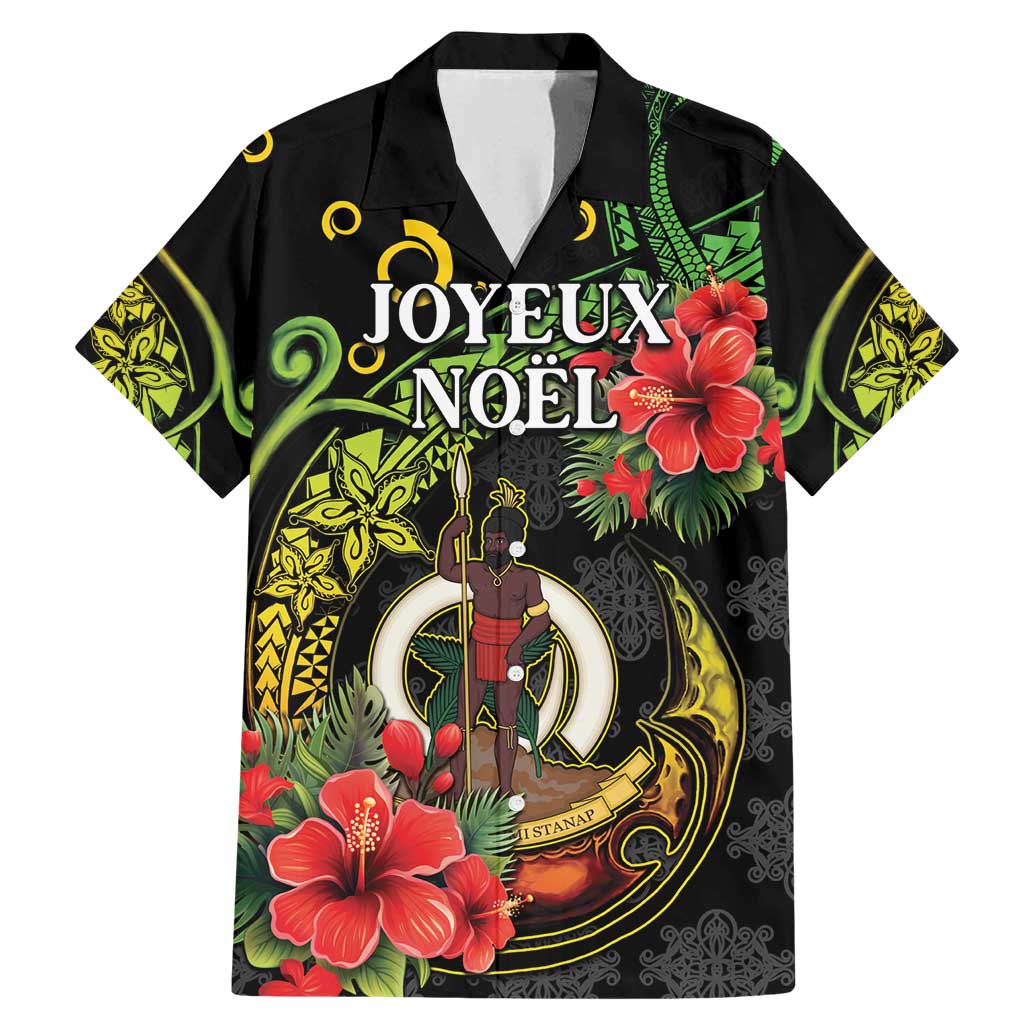 Love Vanuatu Christmas Family Matching Mermaid Dress and Hawaiian Shirt God Yumi Polynesian Tribal Pattern LT05 Dad's Shirt - Short Sleeve Black - Polynesian Pride