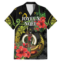 Love Vanuatu Christmas Family Matching Mermaid Dress and Hawaiian Shirt God Yumi Polynesian Tribal Pattern LT05 Dad's Shirt - Short Sleeve Black - Polynesian Pride