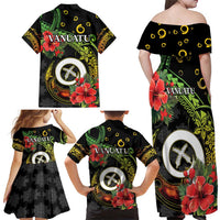 Love Vanuatu Christmas Family Matching Off Shoulder Maxi Dress and Hawaiian Shirt God Yumi Polynesian Tribal Pattern LT05 - Polynesian Pride