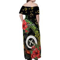 Love Vanuatu Christmas Family Matching Off Shoulder Maxi Dress and Hawaiian Shirt God Yumi Polynesian Tribal Pattern LT05 - Polynesian Pride