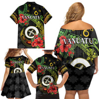 Love Vanuatu Christmas Family Matching Off Shoulder Short Dress and Hawaiian Shirt God Yumi Polynesian Tribal Pattern LT05 - Polynesian Pride