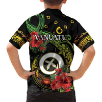 Love Vanuatu Christmas Family Matching Short Sleeve Bodycon Dress and Hawaiian Shirt God Yumi Polynesian Tribal Pattern LT05 - Polynesian Pride