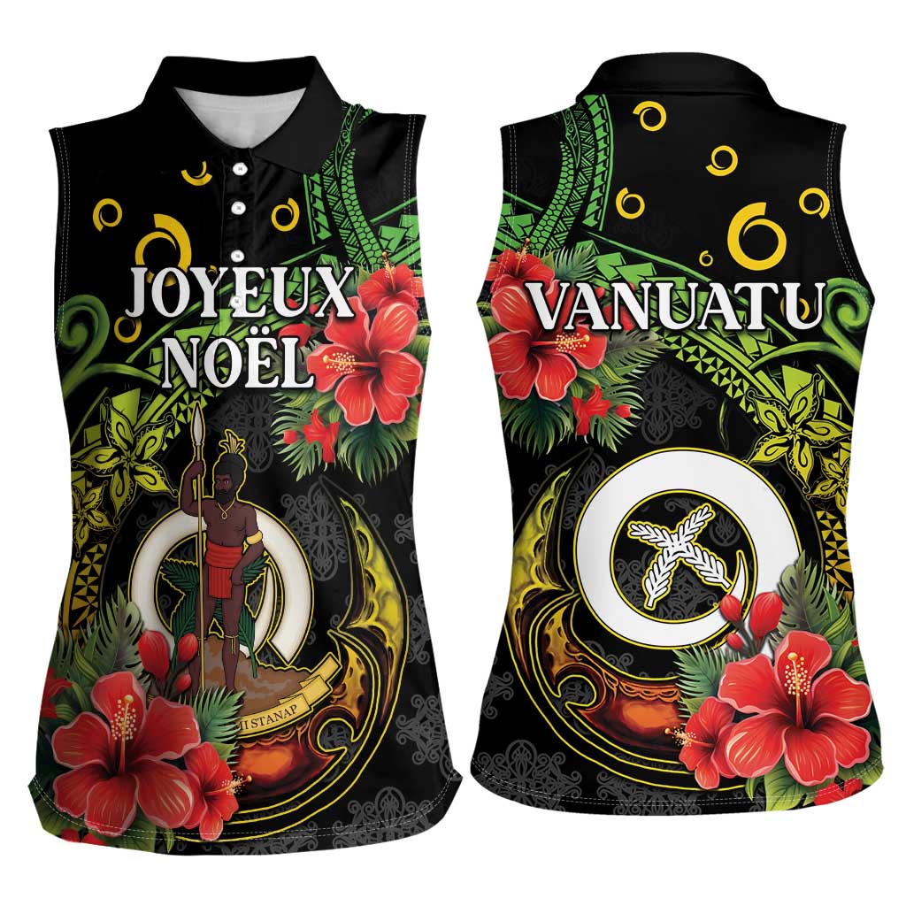 Love Vanuatu Christmas Women Sleeveless Polo Shirt God Yumi Polynesian Tribal Pattern LT05 - Polynesian Pride