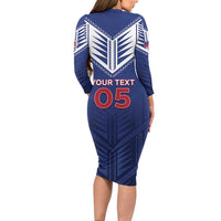 Super Toa Samoa Rugby Custom Family Matching Long Sleeve Bodycon Dress and Hawaiian Shirt Warrior Spirit LT05 - Polynesian Pride
