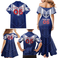 Super Toa Samoa Rugby Custom Family Matching Mermaid Dress and Hawaiian Shirt Warrior Spirit LT05 - Polynesian Pride