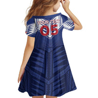 Super Toa Samoa Rugby Custom Family Matching Off Shoulder Maxi Dress and Hawaiian Shirt Warrior Spirit LT05 - Polynesian Pride