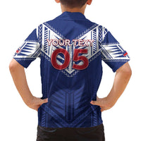 Super Toa Samoa Rugby Custom Family Matching Off Shoulder Short Dress and Hawaiian Shirt Warrior Spirit LT05 - Polynesian Pride