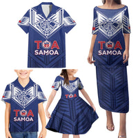 Super Toa Samoa Rugby Custom Family Matching Puletasi and Hawaiian Shirt Warrior Spirit LT05 - Polynesian Pride