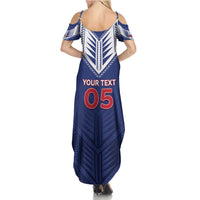 Super Toa Samoa Rugby Custom Family Matching Summer Maxi Dress and Hawaiian Shirt Warrior Spirit LT05 - Polynesian Pride