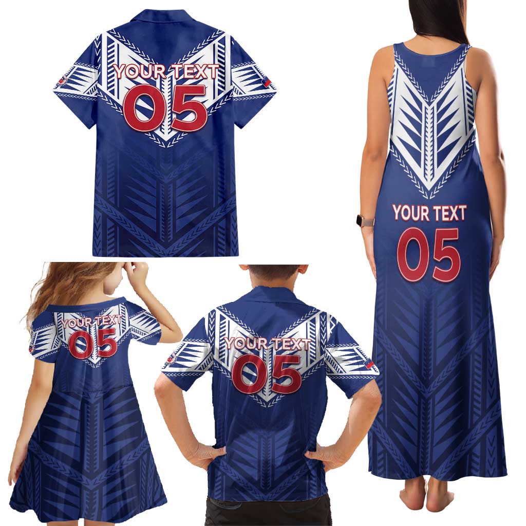 Super Toa Samoa Rugby Custom Family Matching Tank Maxi Dress and Hawaiian Shirt Warrior Spirit LT05 - Polynesian Pride