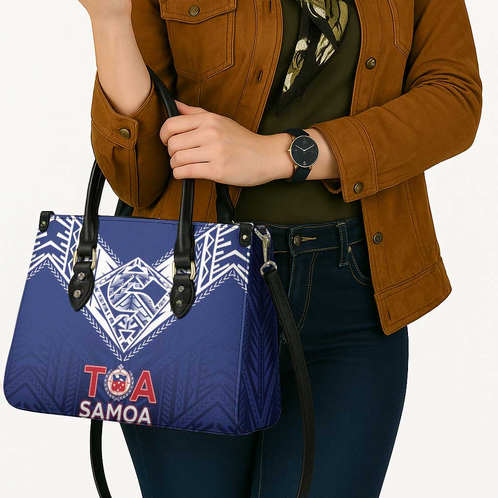 Super Toa Samoa Rugby Leather Bag Warrior Spirit LT05