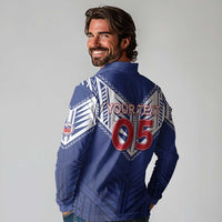 Super Toa Samoa Rugby Custom Long Sleeve Polo Shirt Warrior Spirit LT05 - Polynesian Pride