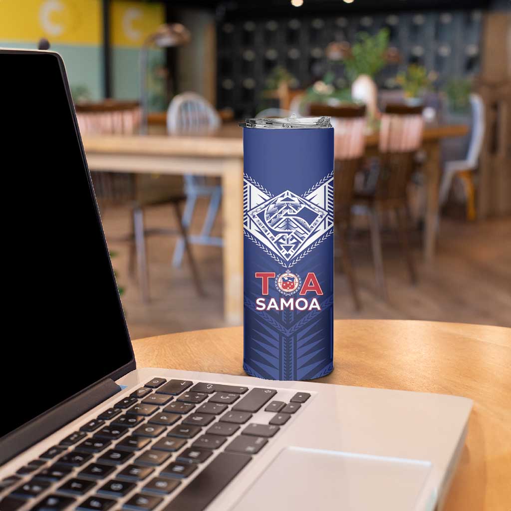 Super Toa Samoa Rugby Custom Skinny Tumbler Warrior Spirit LT05