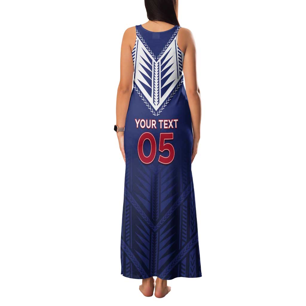 Super Toa Samoa Rugby Custom Tank Maxi Dress Warrior Spirit LT05 - Polynesian Pride