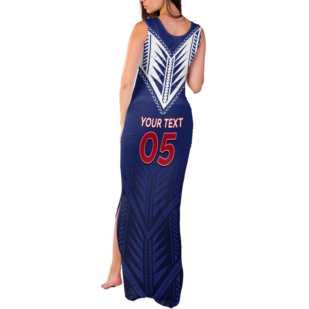 Super Toa Samoa Rugby Custom Tank Maxi Dress Warrior Spirit LT05 - Polynesian Pride