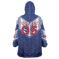 Super Toa Samoa Rugby Custom Wearable Blanket Hoodie Warrior Spirit LT05
