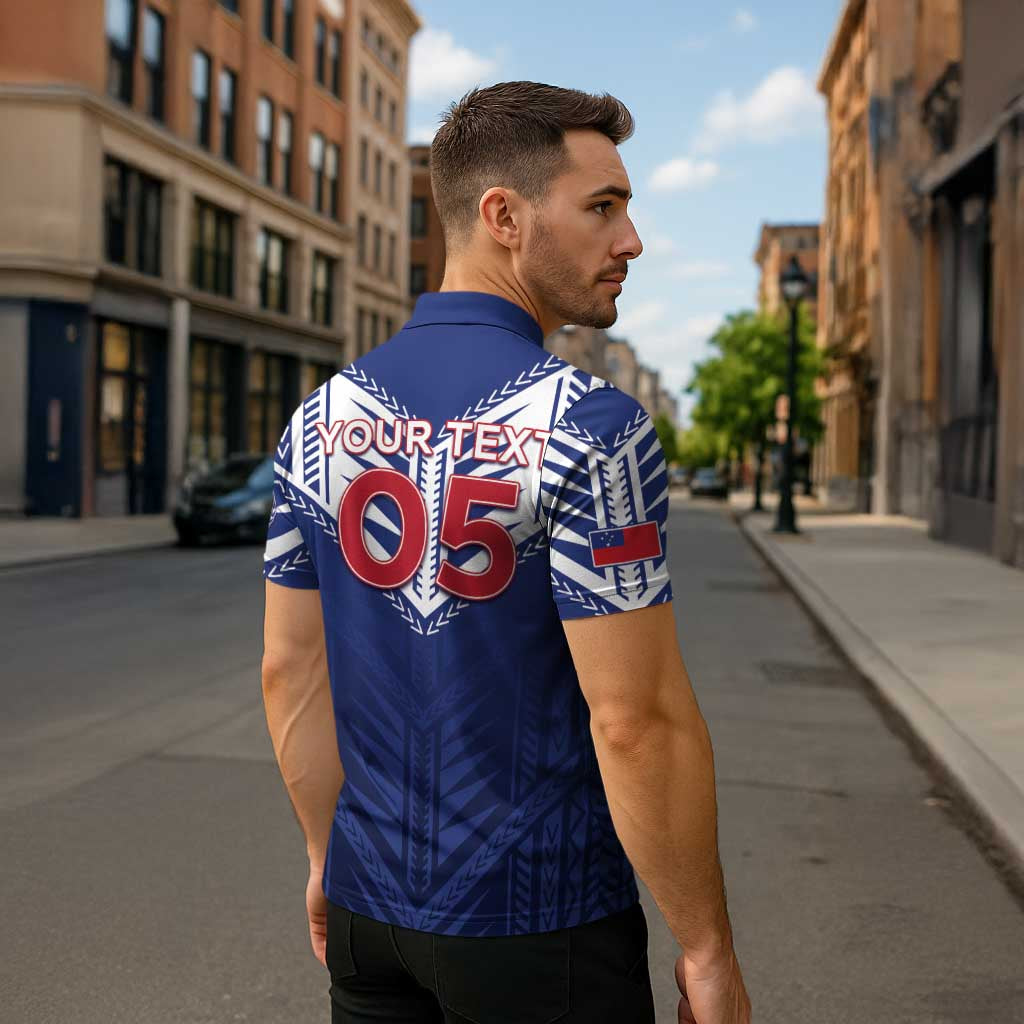 Super Toa Samoa Rugby Custom Zipper Polo Shirt Warrior Spirit LT05 - Polynesian Pride