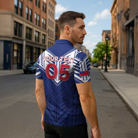 Super Toa Samoa Rugby Custom Zipper Polo Shirt Warrior Spirit LT05 - Polynesian Pride