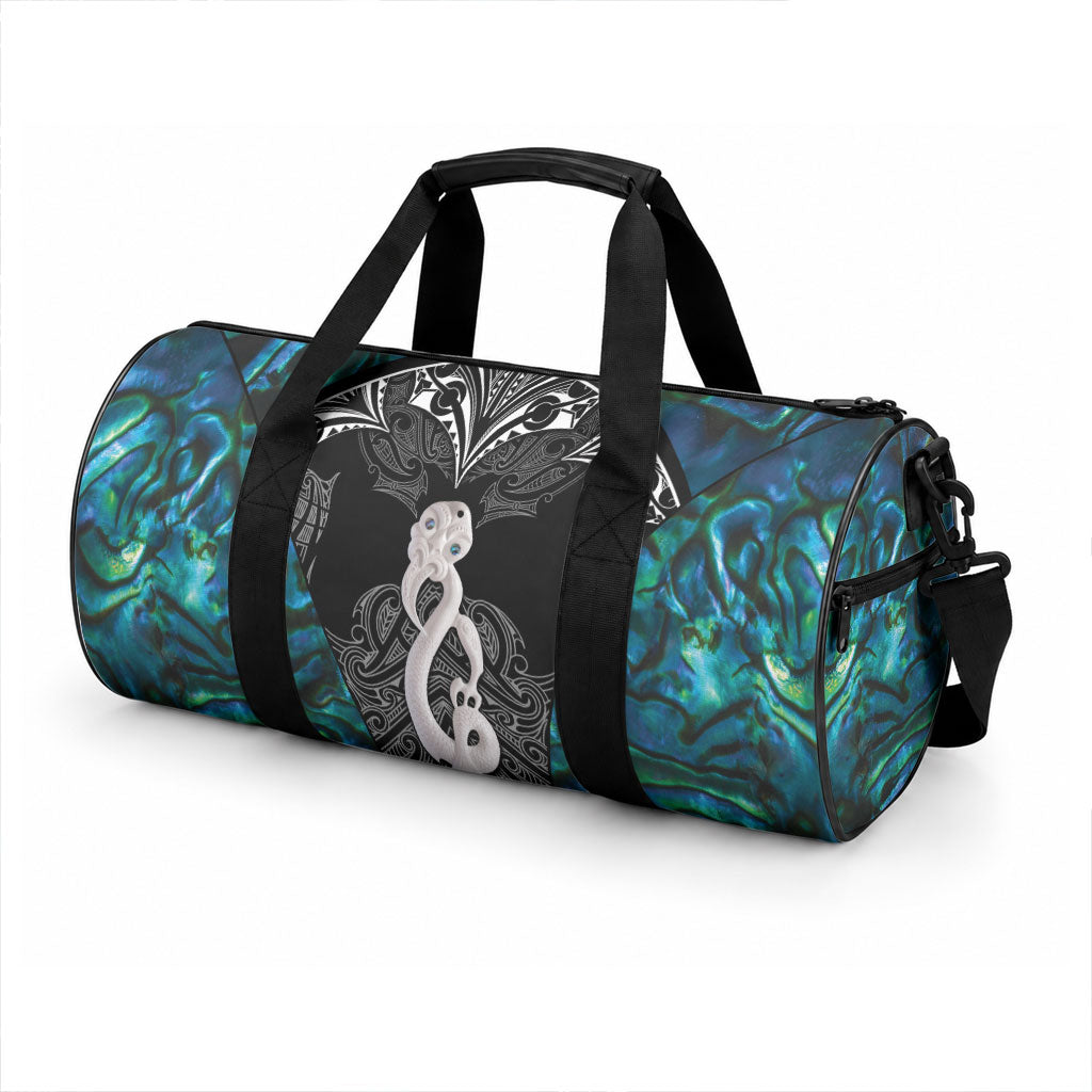 New Zealand Aotearoa Duffle Bag Maori Taniwha Paua Shell LT05 - Polynesian Pride