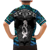 New Zealand Aotearoa Family Matching Mermaid Dress and Hawaiian Shirt Maori Taniwha Paua Shell LT05 - Polynesian Pride