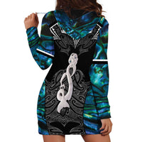 New Zealand Aotearoa Hoodie Dress Maori Taniwha Paua Shell LT05 - Polynesian Pride