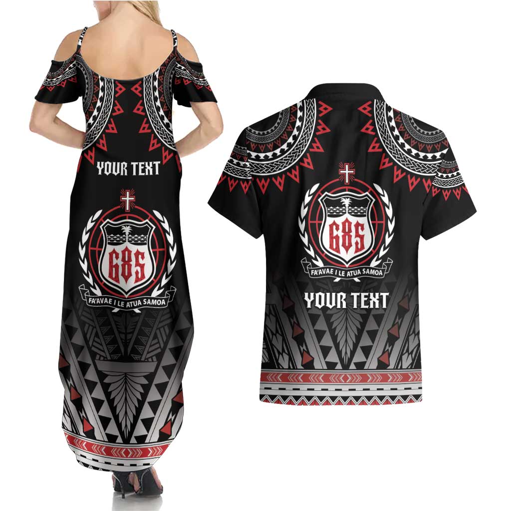 Personalised Samoa Black Saturday Couples Matching Summer Maxi Dress and Hawaiian Shirt Samoa For Samoans