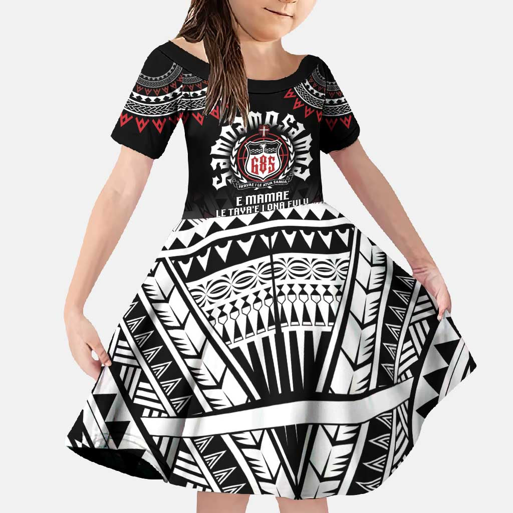 Personalised Samoa Black Saturday Family Matching Long Sleeve Bodycon Dress and Hawaiian Shirt Samoa For Samoans LT05 Daughter's Dress Black - Polynesian Pride