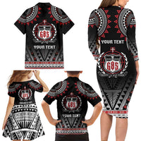 Personalised Samoa Black Saturday Family Matching Long Sleeve Bodycon Dress and Hawaiian Shirt Samoa For Samoans LT05 - Polynesian Pride