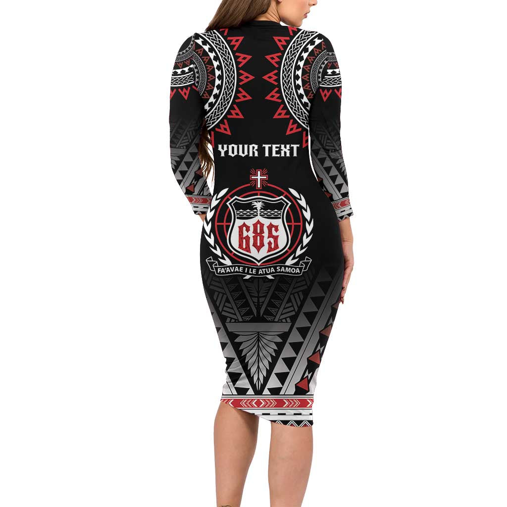 Personalised Samoa Black Saturday Family Matching Long Sleeve Bodycon Dress and Hawaiian Shirt Samoa For Samoans LT05 - Polynesian Pride