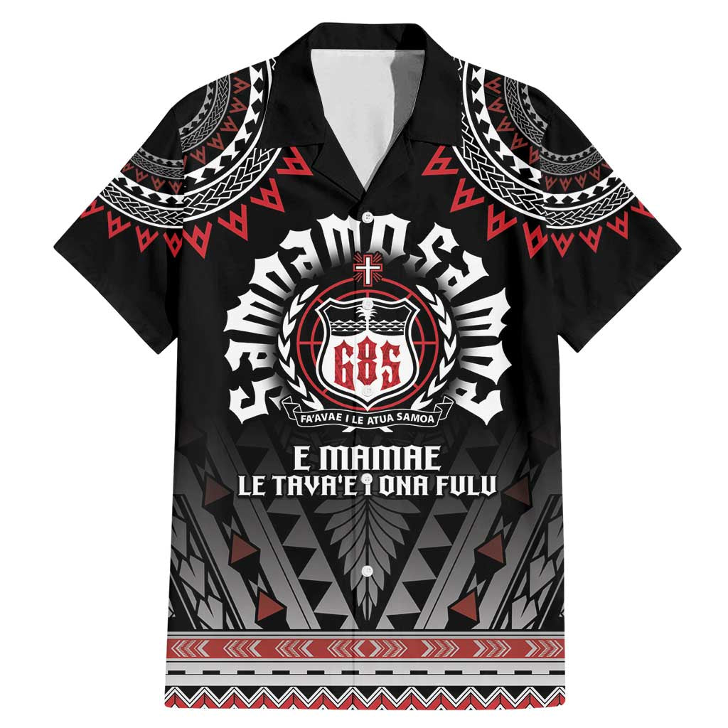 Personalised Samoa Black Saturday Family Matching Mermaid Dress and Hawaiian Shirt Samoa For Samoans LT05 Dad's Shirt - Short Sleeve Black - Polynesian Pride