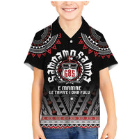 Personalised Samoa Black Saturday Family Matching Mermaid Dress and Hawaiian Shirt Samoa For Samoans LT05 Son's Shirt Black - Polynesian Pride