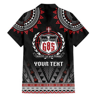 Personalised Samoa Black Saturday Family Matching Off Shoulder Maxi Dress and Hawaiian Shirt Samoa For Samoans