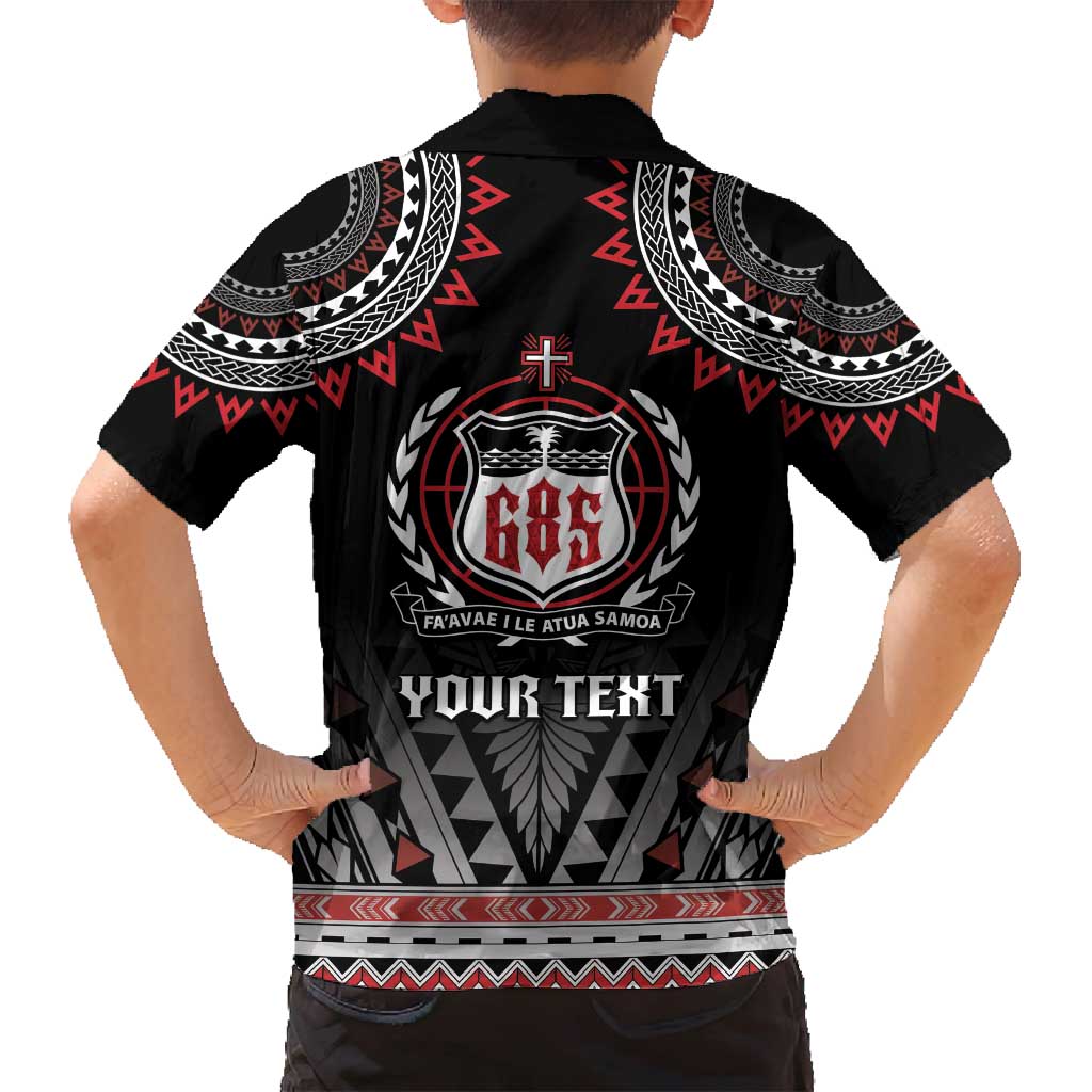 Personalised Samoa Black Saturday Family Matching Off Shoulder Short Dress and Hawaiian Shirt Samoa For Samoans
