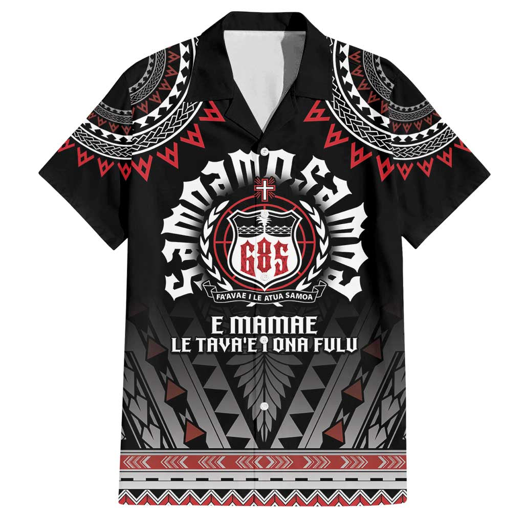 Personalised Samoa Black Saturday Family Matching Off Shoulder Short Dress and Hawaiian Shirt Samoa For Samoans